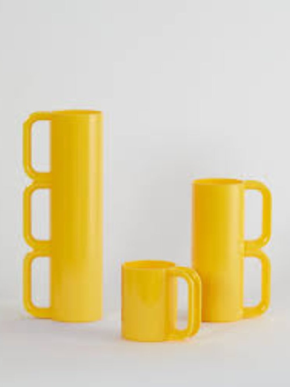 Hellerware Heller Vintage 1960’s Yellow Stackable Mugs Set